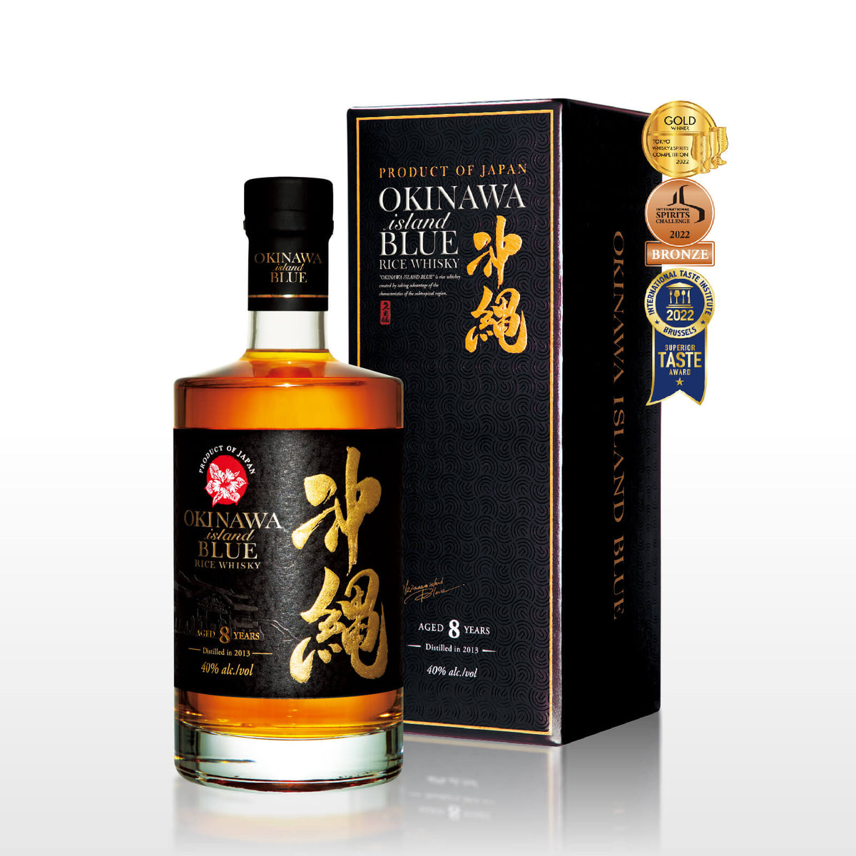台湾製のウイスキー、アルコール度数40% 沖縄 ISLAND BLUE 8年 40度 700ml【送料無料】 – 【公式】久米仙酒造
